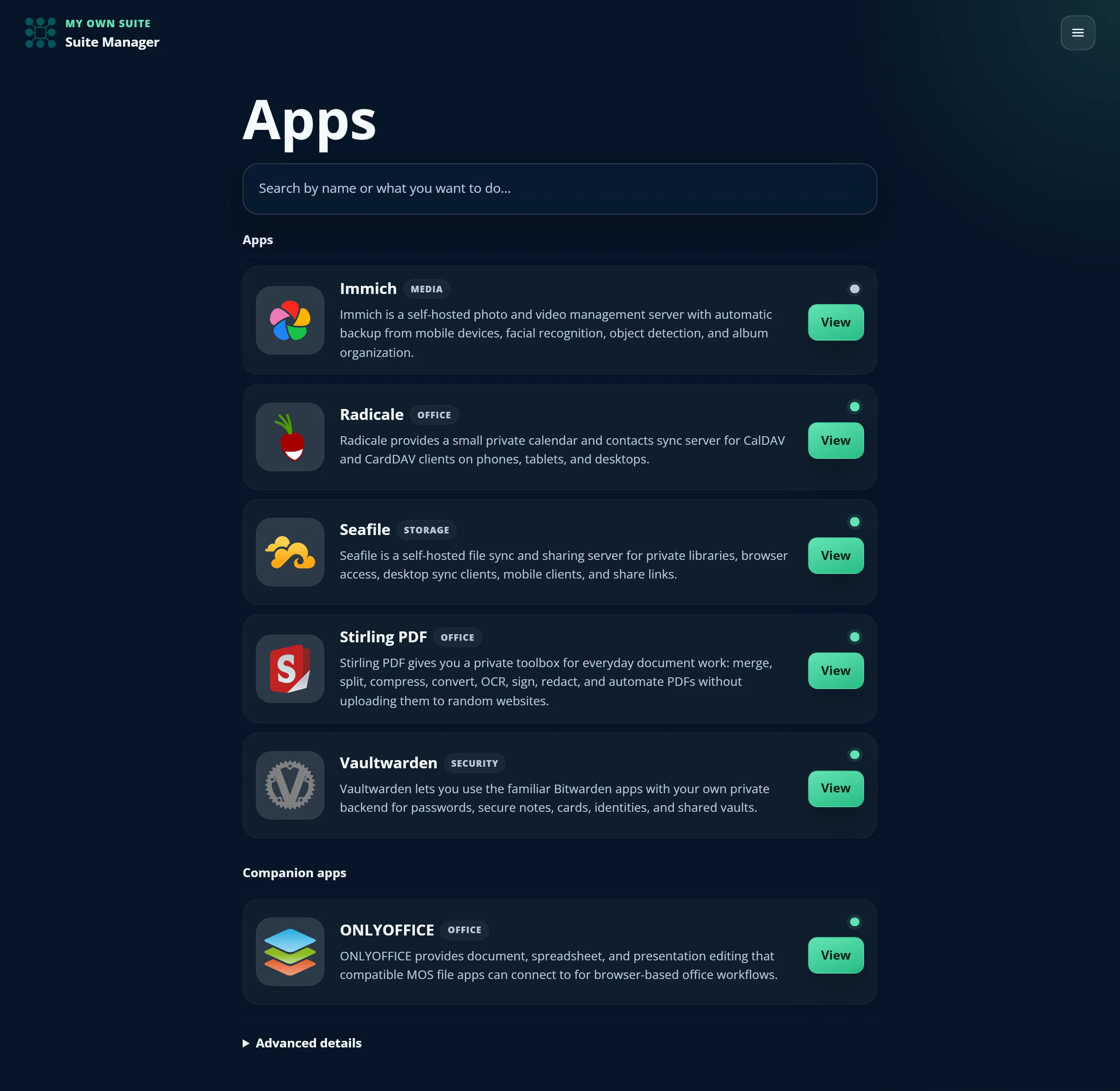 The MOS App Catalog